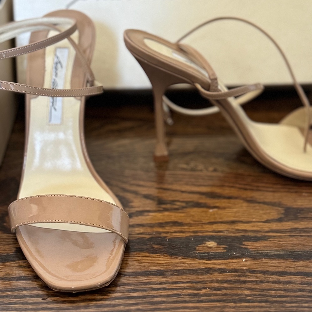 BRAIN ATWOOD NUDE HEELED SANDALS